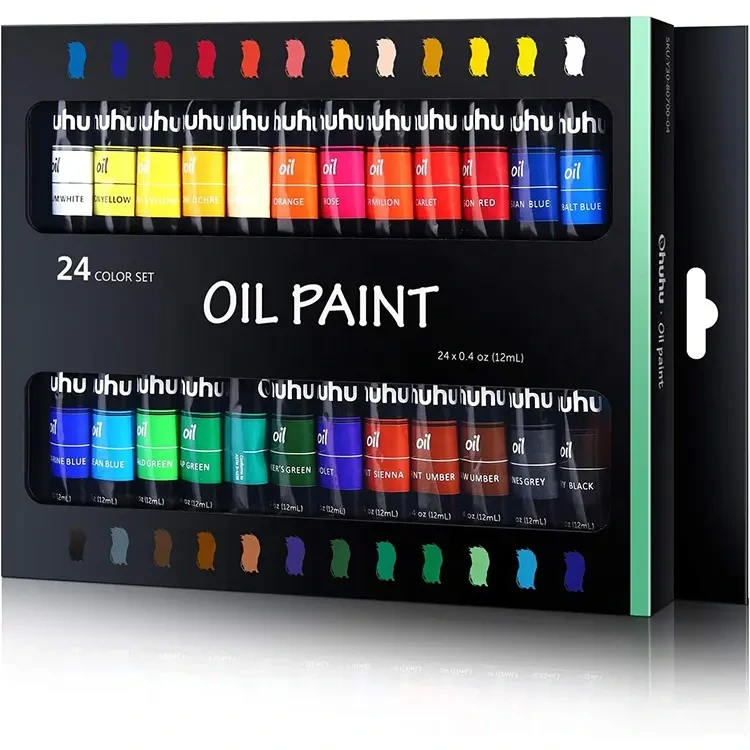 Tinta de óleo de tubo de alumínio