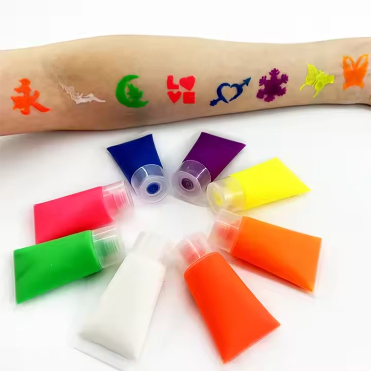 Tinta de dedo do pacote de garrafas
