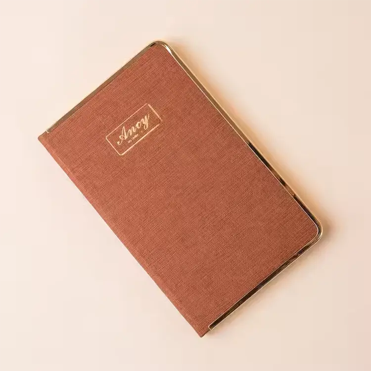 Notebook de borda de metal