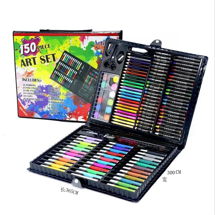 Conjunto de desenhos de arte de caixa de plástico para crianças